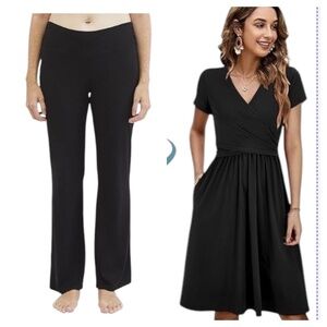 Black Maternity Dress and Pants Size XL